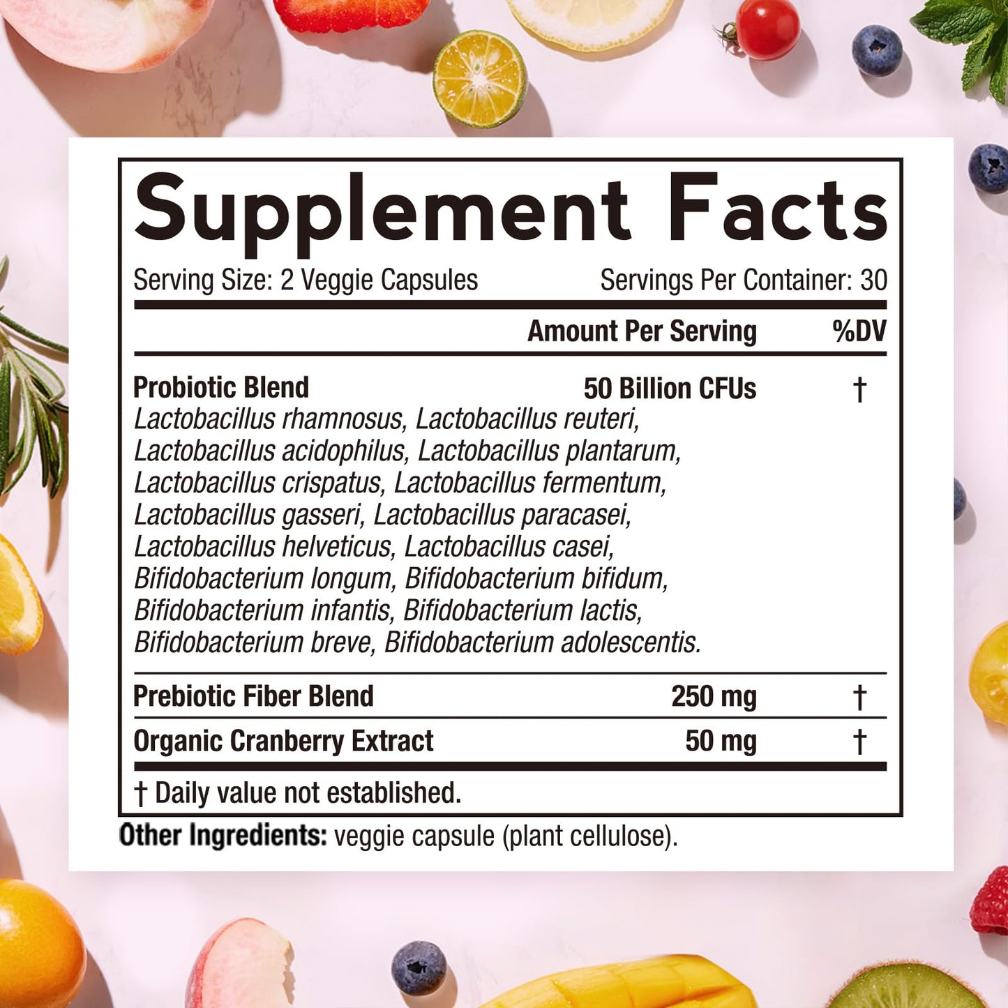 Doctor's Recipes Women’s Probiotic 50B CFU | 16 Strains, Cranberry, Vaginal & Urinary Health