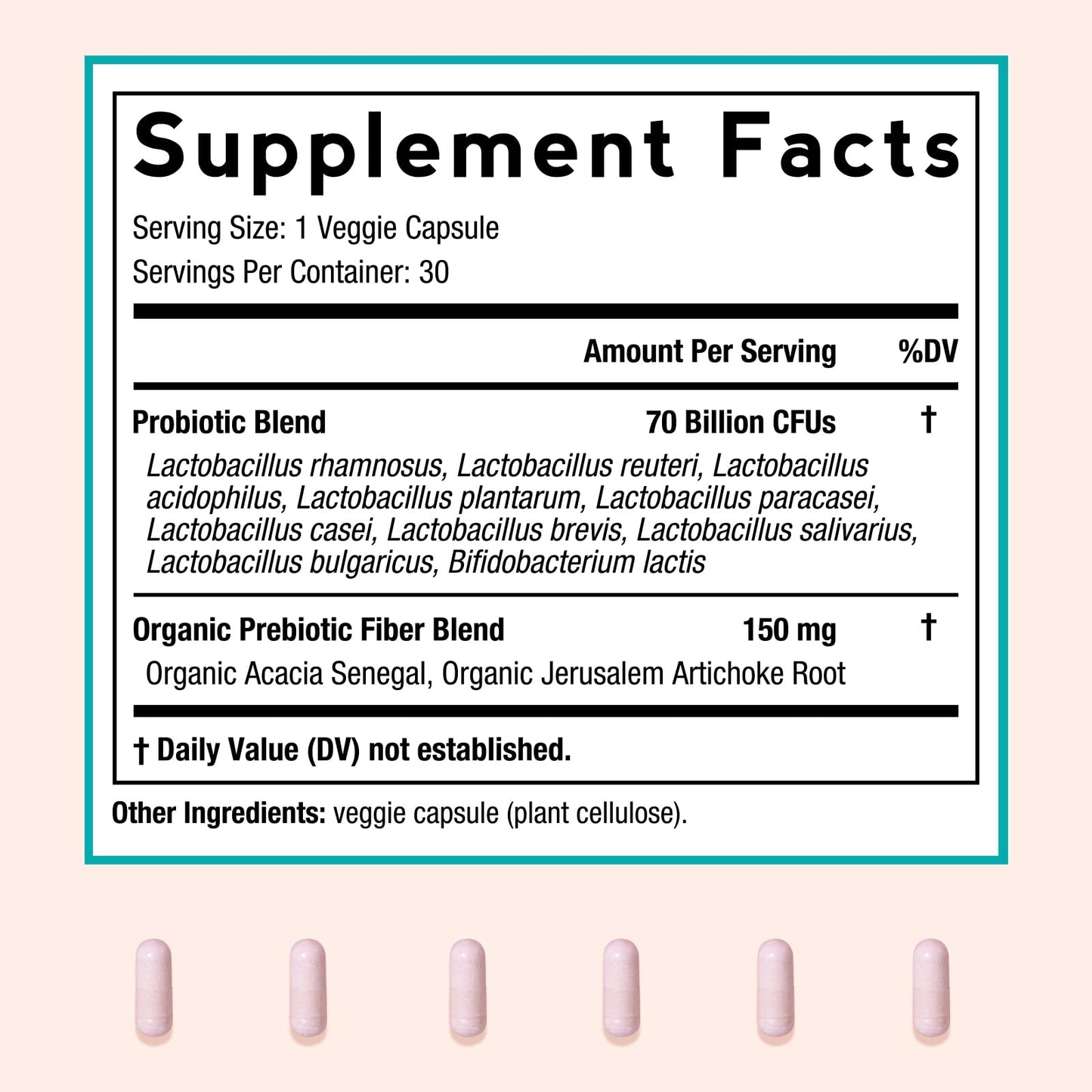 Doctor's Recipes Women's Probiotics — 70B CFU, 10 Strains, Organic Prebiotics, Digestive & Vaginal Health