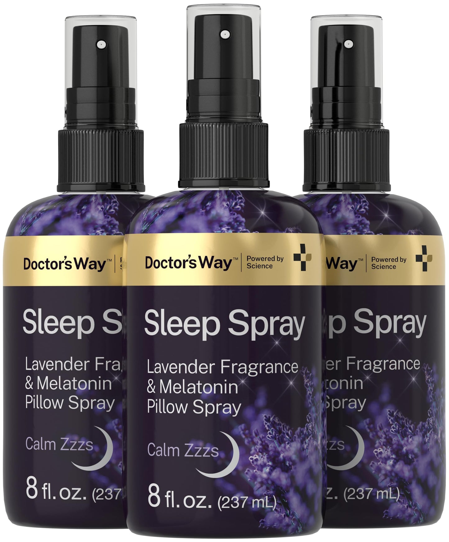 Doctor's Way Sleep Spray 8oz - 3 Pack | Lavender & Melatonin | Non-GMO, Gluten Free