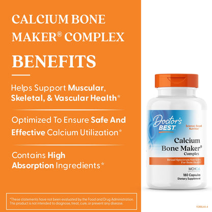 Doctors Best Calcium Bone Maker Complex | Broad Spectrum Bone Health