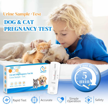 Dog & Cat Pregnancy Test Kit — At-Home Urine Test, 5-10 Min Results, 99% Accuracy