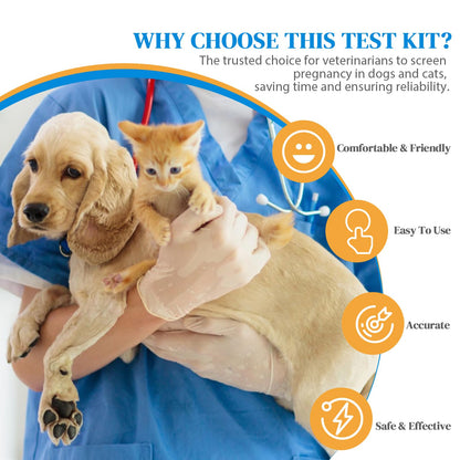Dog & Cat Pregnancy Test Kit — At-Home Urine Test, 5-10 Min Results, 99% Accuracy