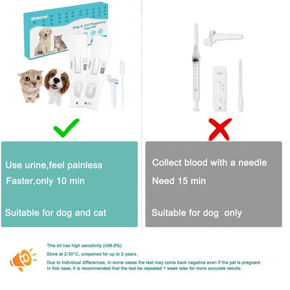 Dog & Cat Pregnancy Test Kit at Home — Urine-Based, 98.8% Accurate, 10-Minute Results