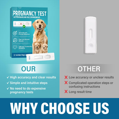 at-Home Dog Pregnancy Test Kit | 15-Minute Accurate Results | Easy Pregnancy Test Strips for Dogs & Cats | Safe Early Detection