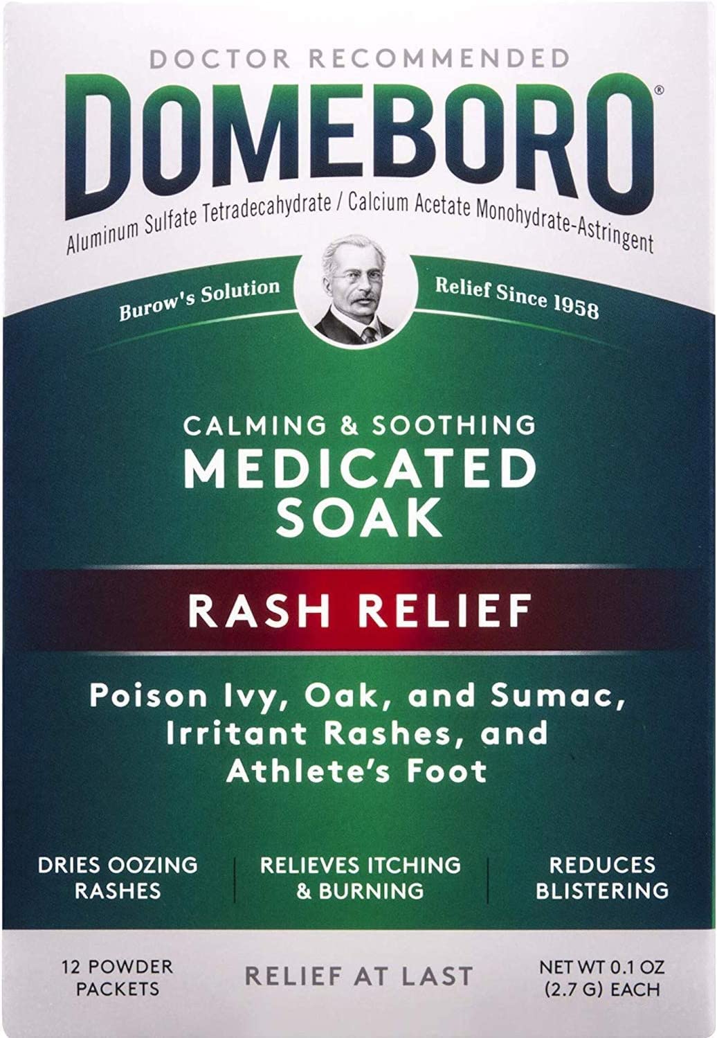 Domeboro Powder Packette 12EA Bayer Corporation - Medicated Skin Relief