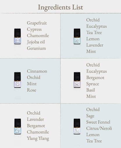 Don Du Ciel Orchid Essential Oil Roll-On Gift Set – 6 x 0.07oz