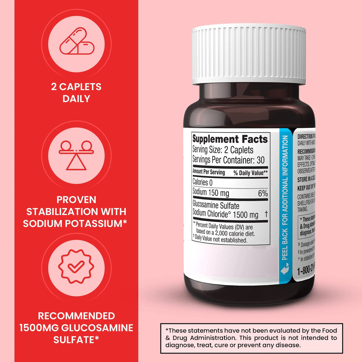 Dona Crystalline Glucosamine Sulfate 750 mg – Joint Support (2 Pack) BritishVita | Premium UK Vitamins & Wellness Supplements