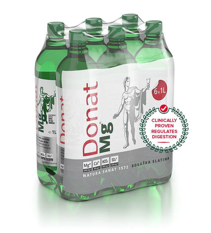 Natural Magnesium Water - Donat Mg 1000mg Magnesium in 1L Bulk Pack 6x1L