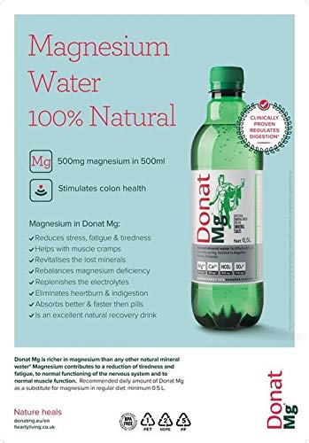 Natural Magnesium Water - Donat Mg 1000mg Magnesium in 1L Bulk Pack 6x1L