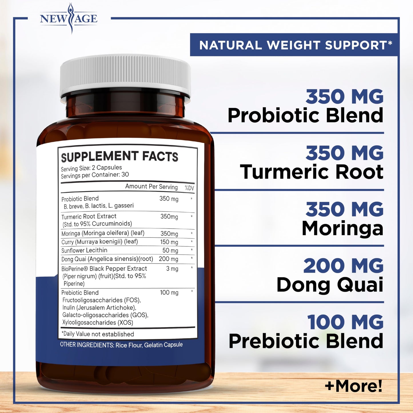 NEW AGE Pro Optimize Probiotics for Women – Menopause & Digestive Health (Dong Quai 565mg)