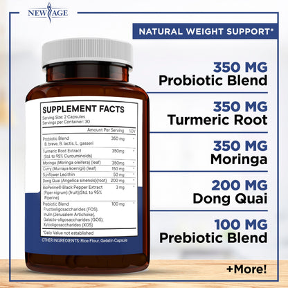NEW AGE Pro Optimize Probiotics for Women – Menopause & Digestive Health (Dong Quai 565mg)