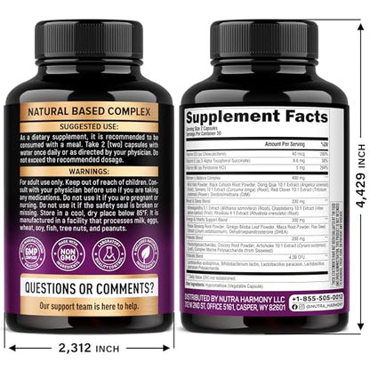 Menopause Supplements 25-in-1: Dong Quai & Black Cohosh | Made in USA