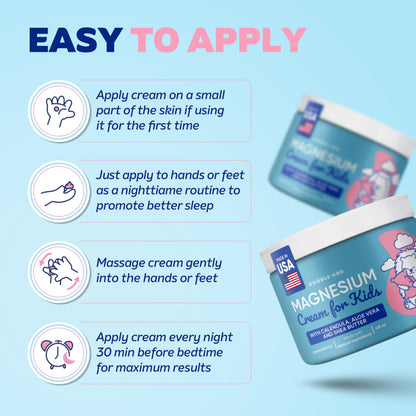 DOODLE HOG Magnesium Cream for Kids – Soothing Sleep Support (USA Made, 4 oz, Unscented)