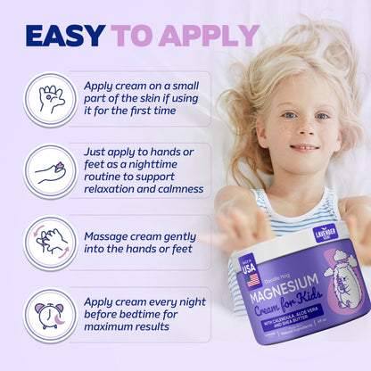 DOODLE HOG Magnesium Cream for Kids - Lavender Sleep Support (4 oz)