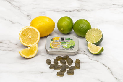DOOLITTLE Dr Sugar Free Soft Fruit Pastilles for Voice and Throat – Lemon Lime, 2.12 oz Tin, Approximately 25 Count