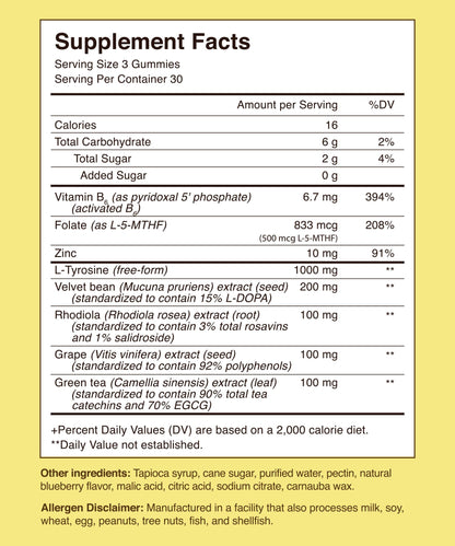 Sages Of The Ages DopaMind Gummies – Tyrosine Support for Focus & Mood