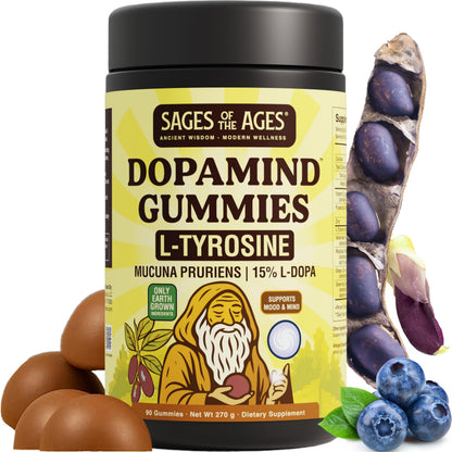 Sages Of The Ages DopaMind Gummies – Tyrosine Support for Focus & Mood