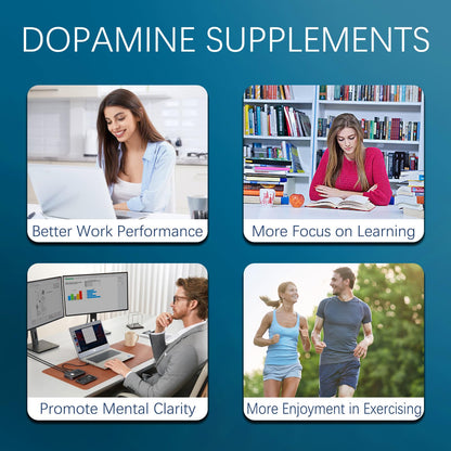 Dopamine Brain Food Supplement - Enhanced Focus, Mental Clarity & Brain Energy (60 Capsules)