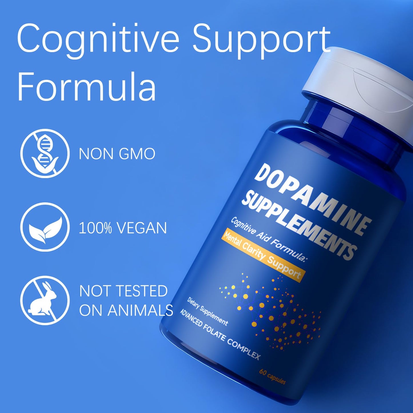 Dopamine Brain Food Supplement - Enhanced Focus, Mental Clarity & Brain Energy (60 Capsules)