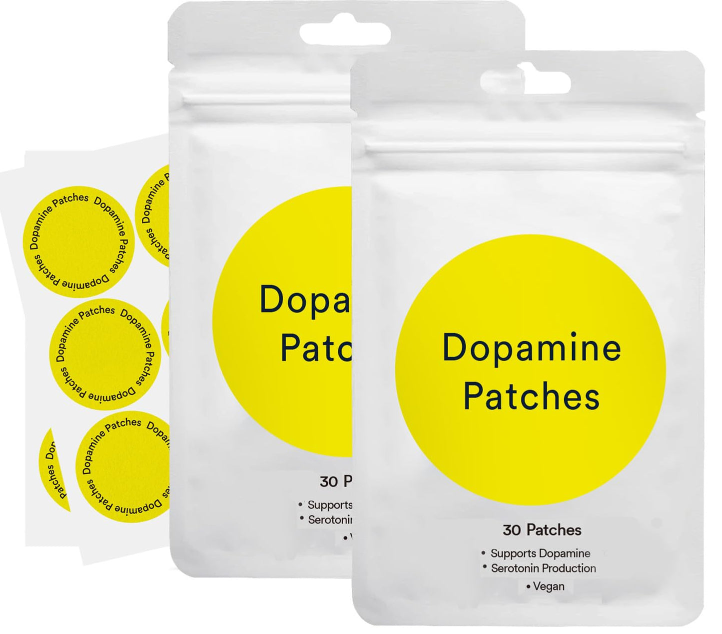 Dopamine Patches – 60 Vegan Plant-Based Patches for Women & Men, Advanced & Convenient