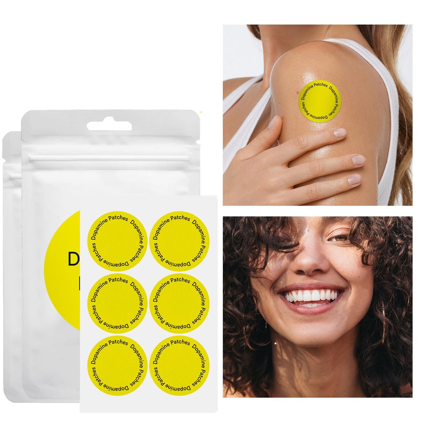 Dopamine Patches – 60 Vegan Plant-Based Patches for Women & Men, Advanced & Convenient