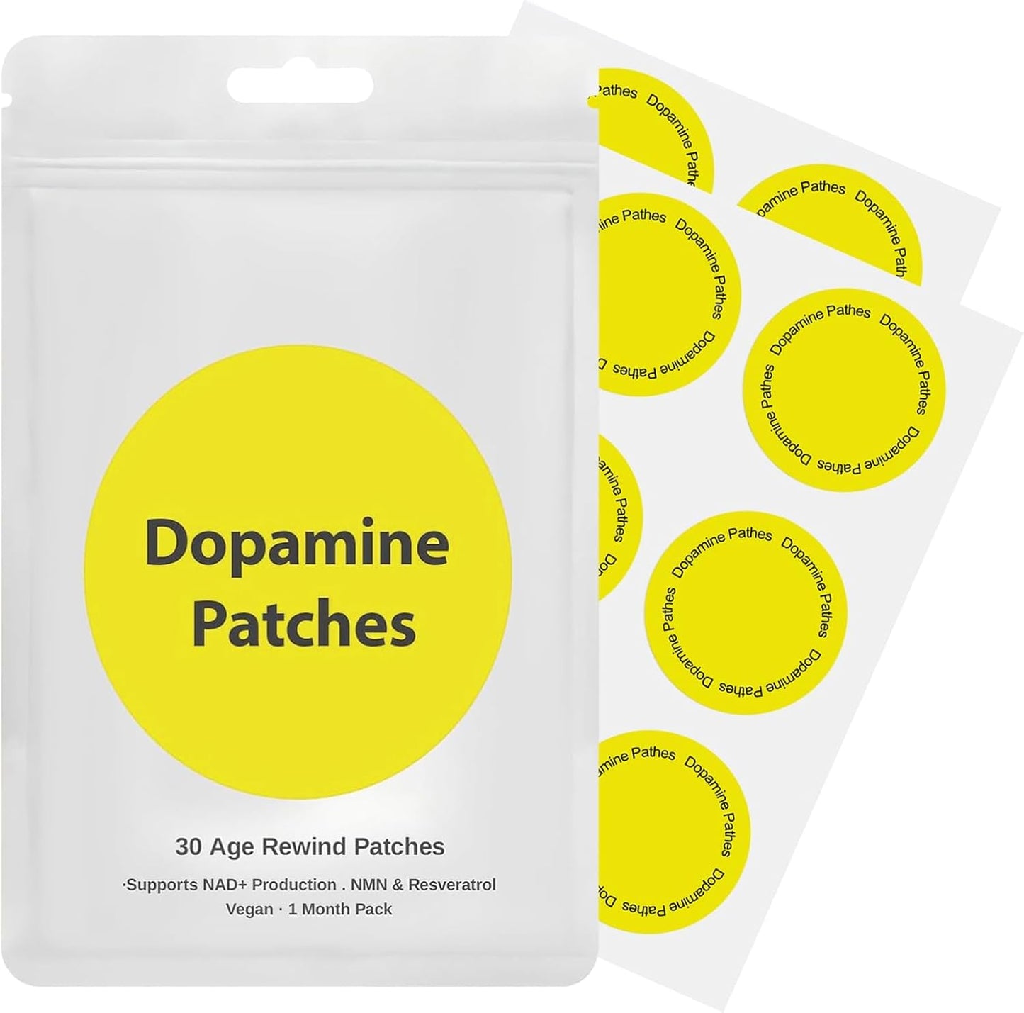 Dopamine Patches - Enhance Concentration & Emotional Stability Daily (30 Pack)