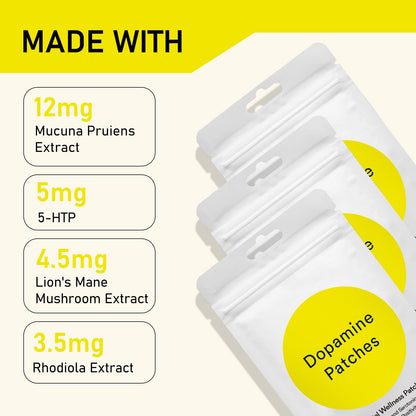 Dopamine Patches – Mood Boost & Positivity | 30 Vegan Mood Patches