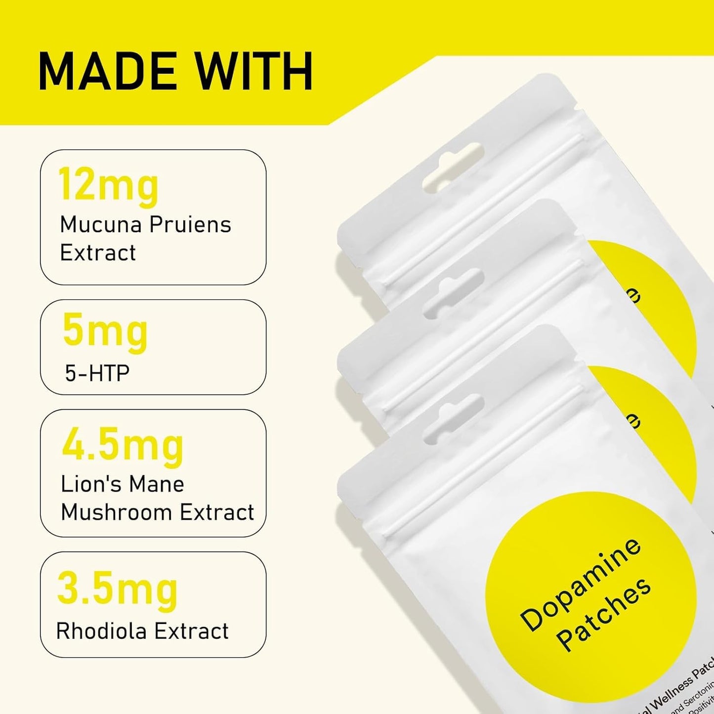 Dopamine Patches - Enhance Concentration & Emotional Stability Daily (30 Pack)