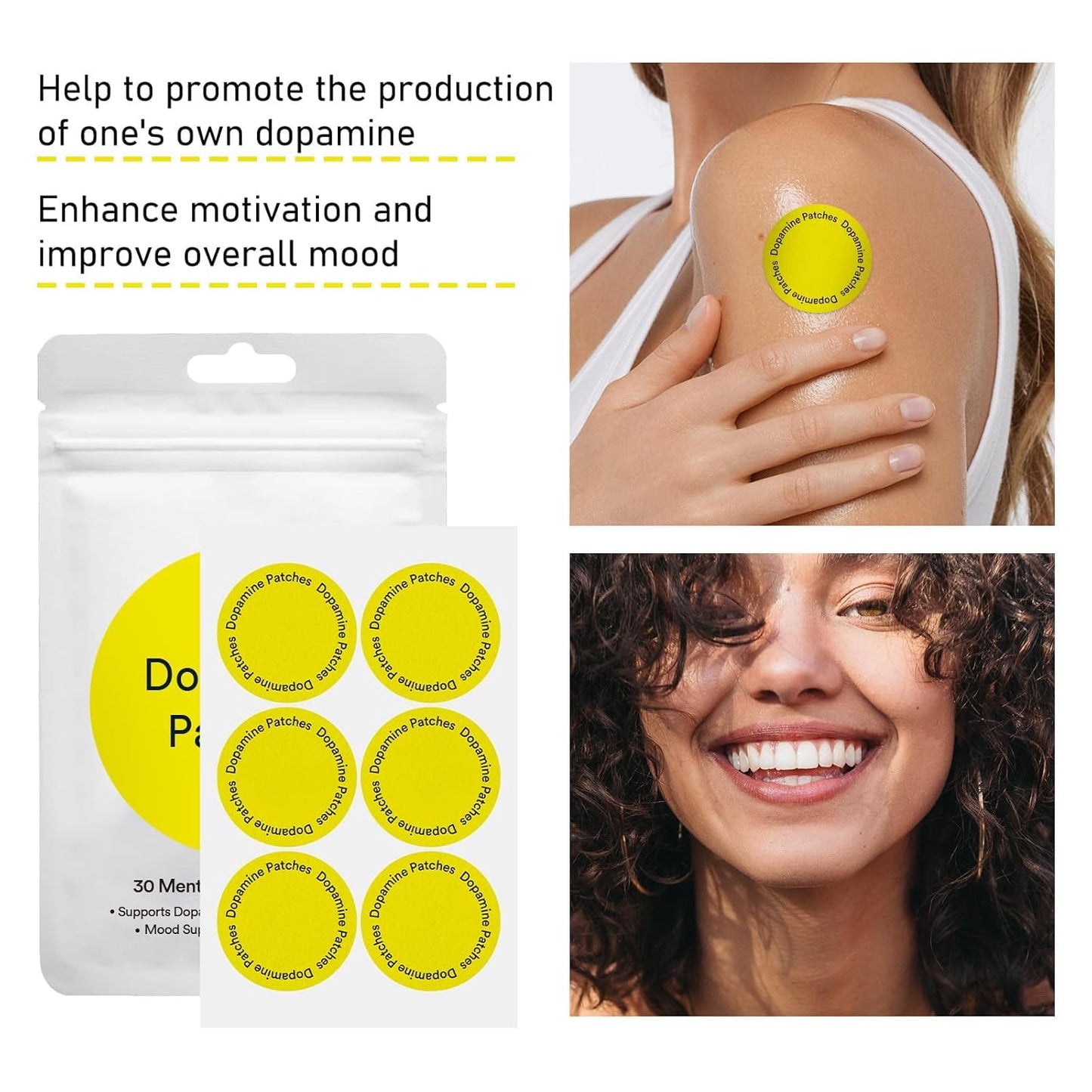 Dopamine Patches - Enhance Concentration & Emotional Stability Daily (30 Pack)