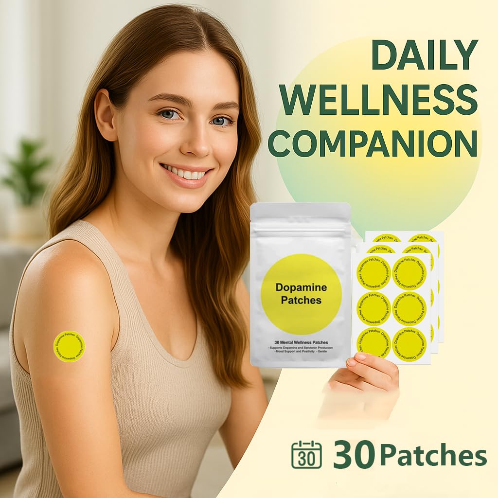 Dopamine Patches – 30 Vegan Mood Support Patches for Daily Use