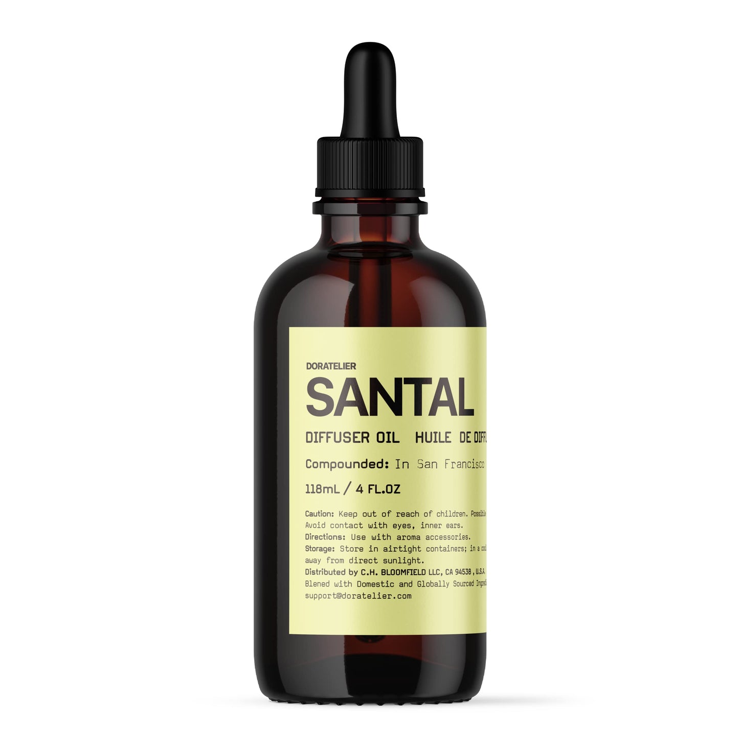 Doratelier Santal Diffuser Oil – Niche Scent with Papyrus, Cardamom, Sandalwood | 118mL