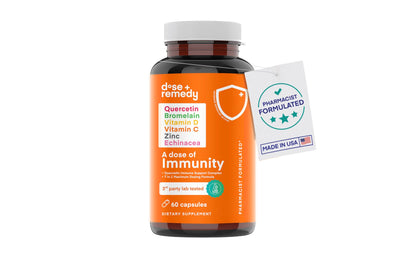 A Dose of Immunity: Quercetin, Vitamin C & Zinc – 7 in 1 Immune Defense (60 Count)