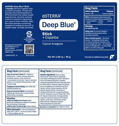 doTERRA Deep Blue Stick - 2 Pack | Fast-Acting Soothing Relief