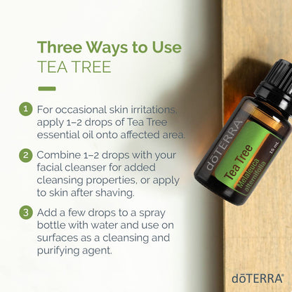 doTERRA Melaleuca Essential Oil 15ml – 2 Pack | Tea Tree Oil for Skin