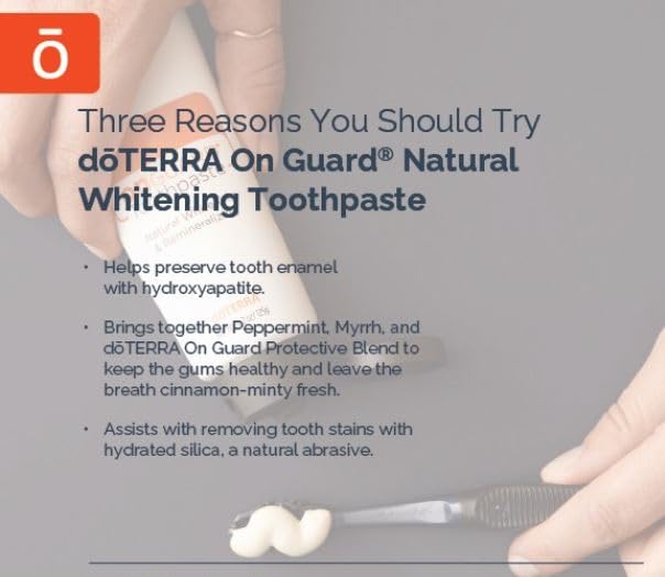 dōTERRA On Guard® Natural Whitening Toothpaste 4.2oz (2 Pack) – Enamel-Safe, Fresh Breath