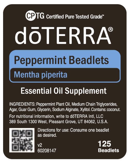 doTERRA Peppermint Beadlet Essential Oil - 125 Beadlets
