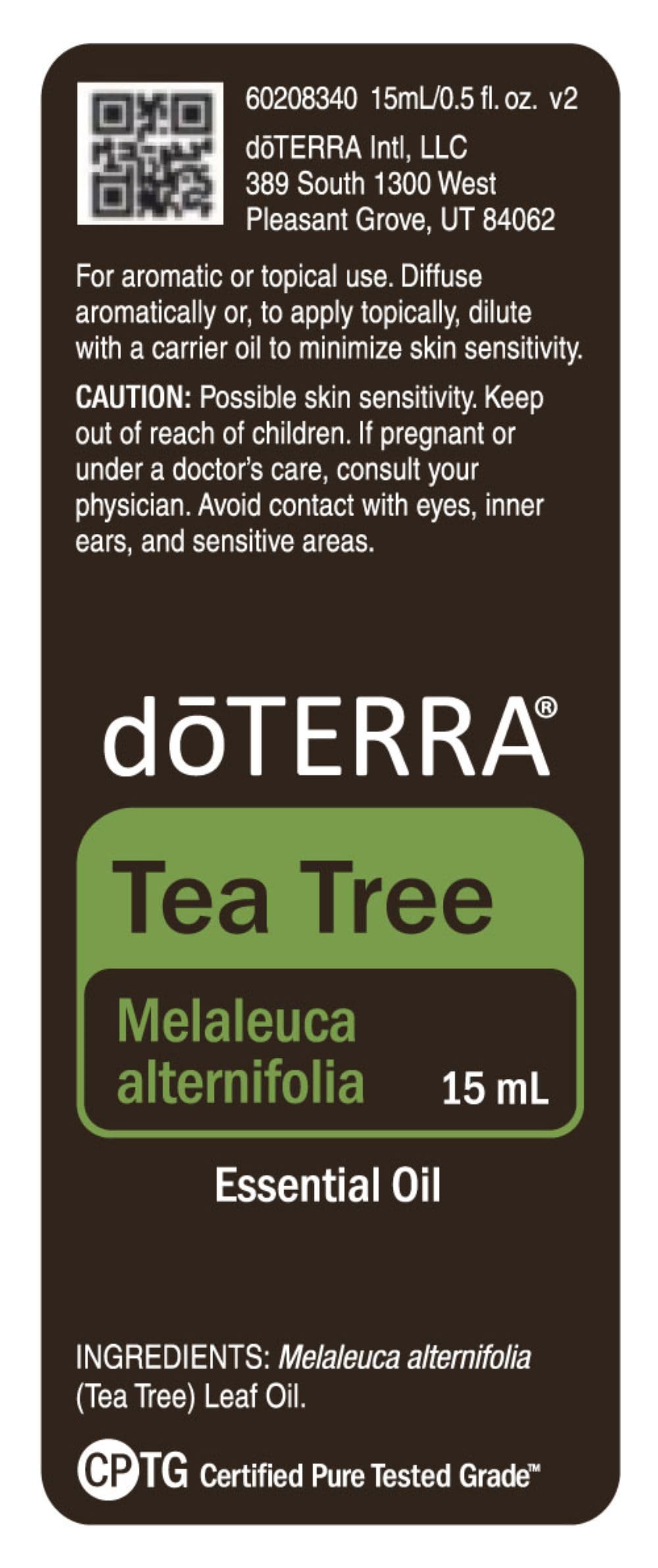 doTERRA Melaleuca Essential Oil 15ml – 2 Pack | Tea Tree Oil for Skin