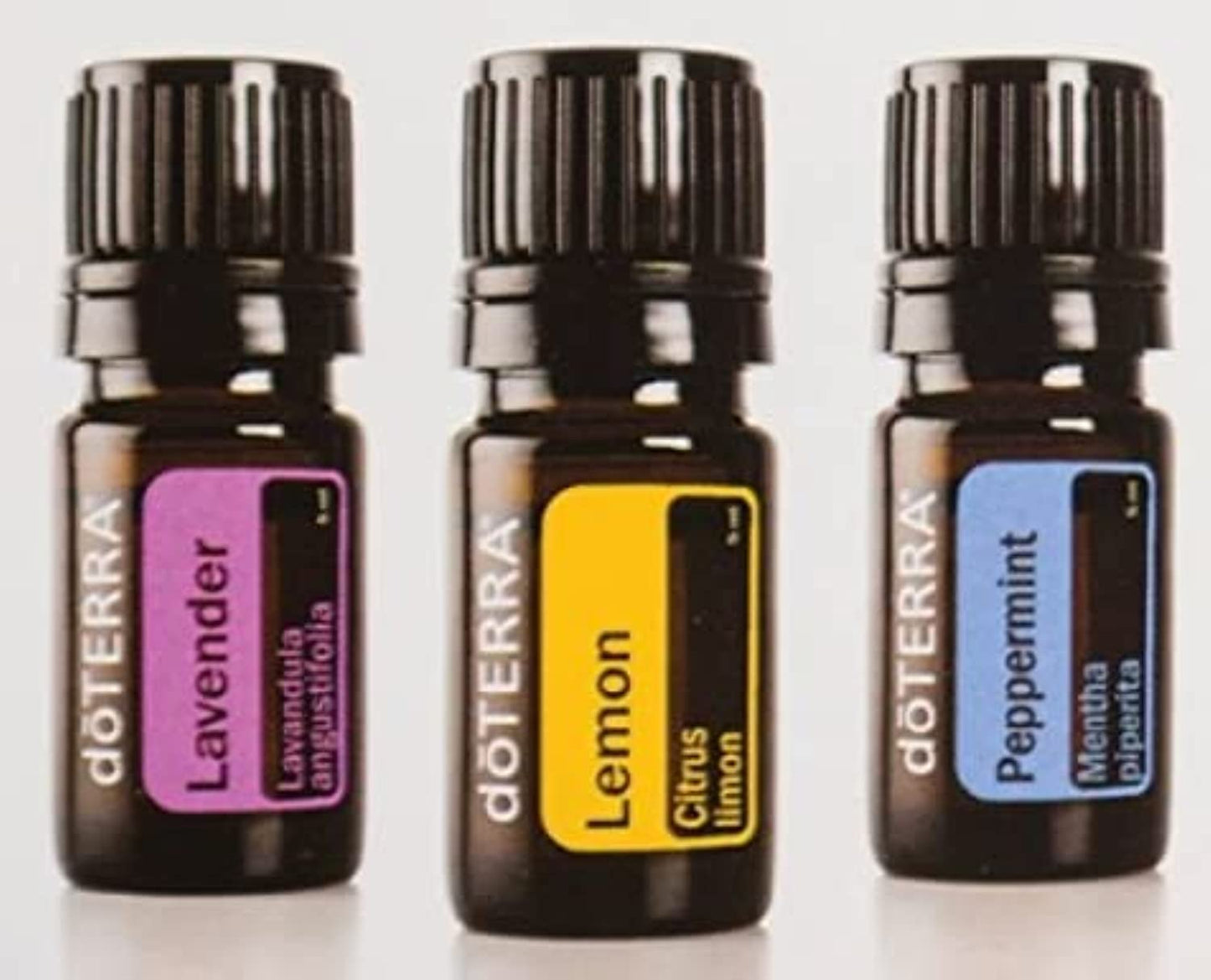 doTERRA Introductory Kit – Lemon, Peppermint & Lavender (0.17 fl oz each) – Essential Oils Starter Set