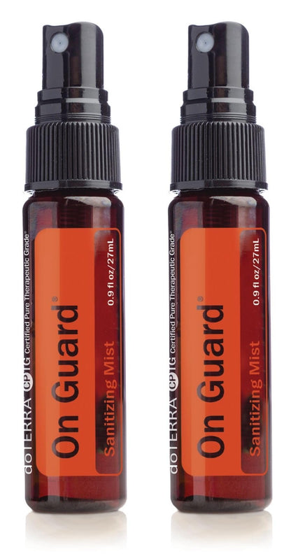 doTERRA On Guard Sanitizing Mist - 27mL (2 Pack) | Travel-Size Germ Shield