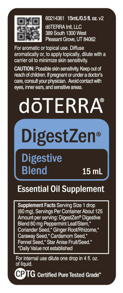 doTERRA DigestZen 15ml – Digestive Essential Oil Blend for Gas & Indigestion