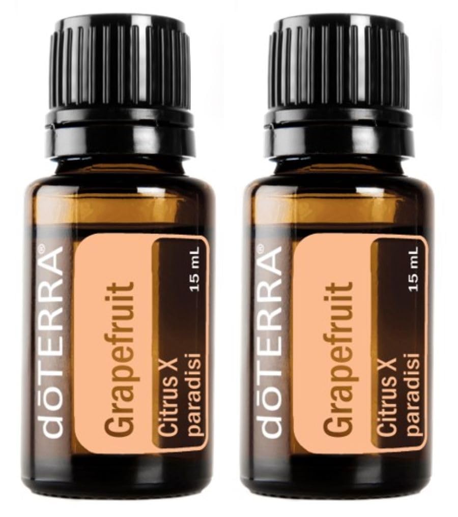 doTERRA Grapefruit Essential Oil 15 ml (2 Pack) - Pure Citrus Aromatherapy