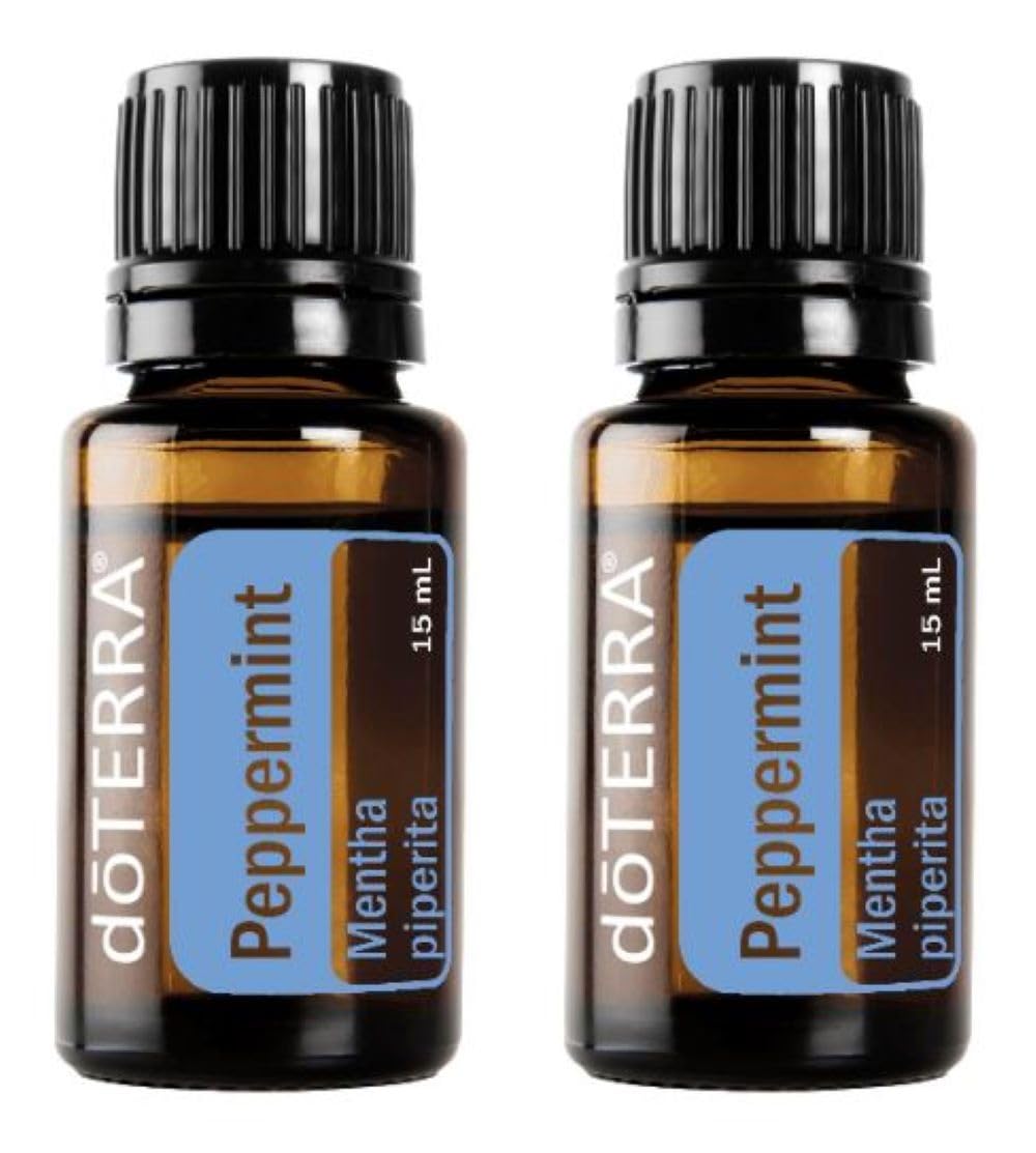 doTERRA Peppermint Essential Oil 15 ml – 2 Pack | Breath & Digestive Support