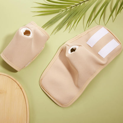 2pcs Castor Oil Packs for Hands – Reusable Adjustable Wraps (Khaki)
