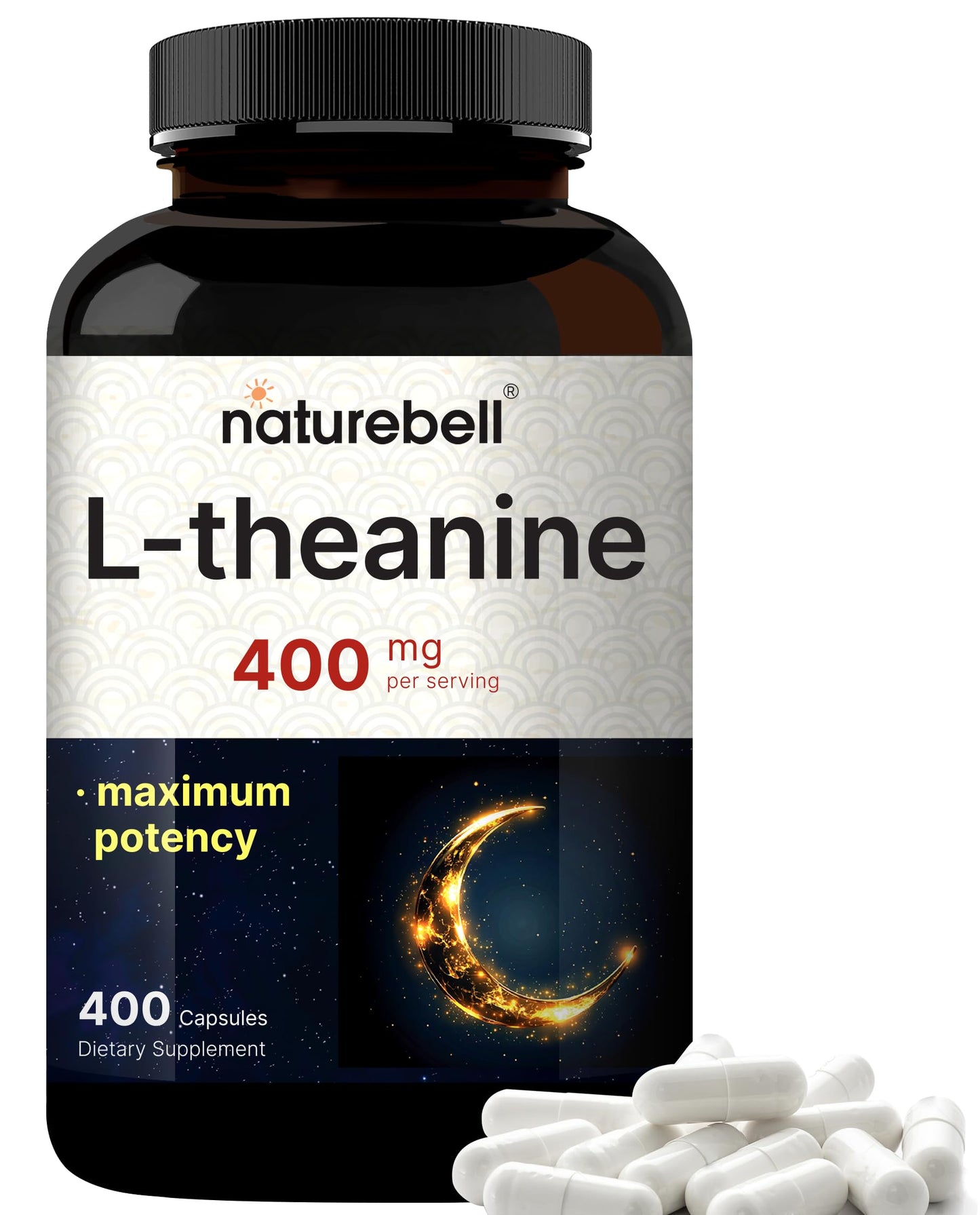 Double Strength L-Theanine 400mg - 400 Capsules | Calm & Focus