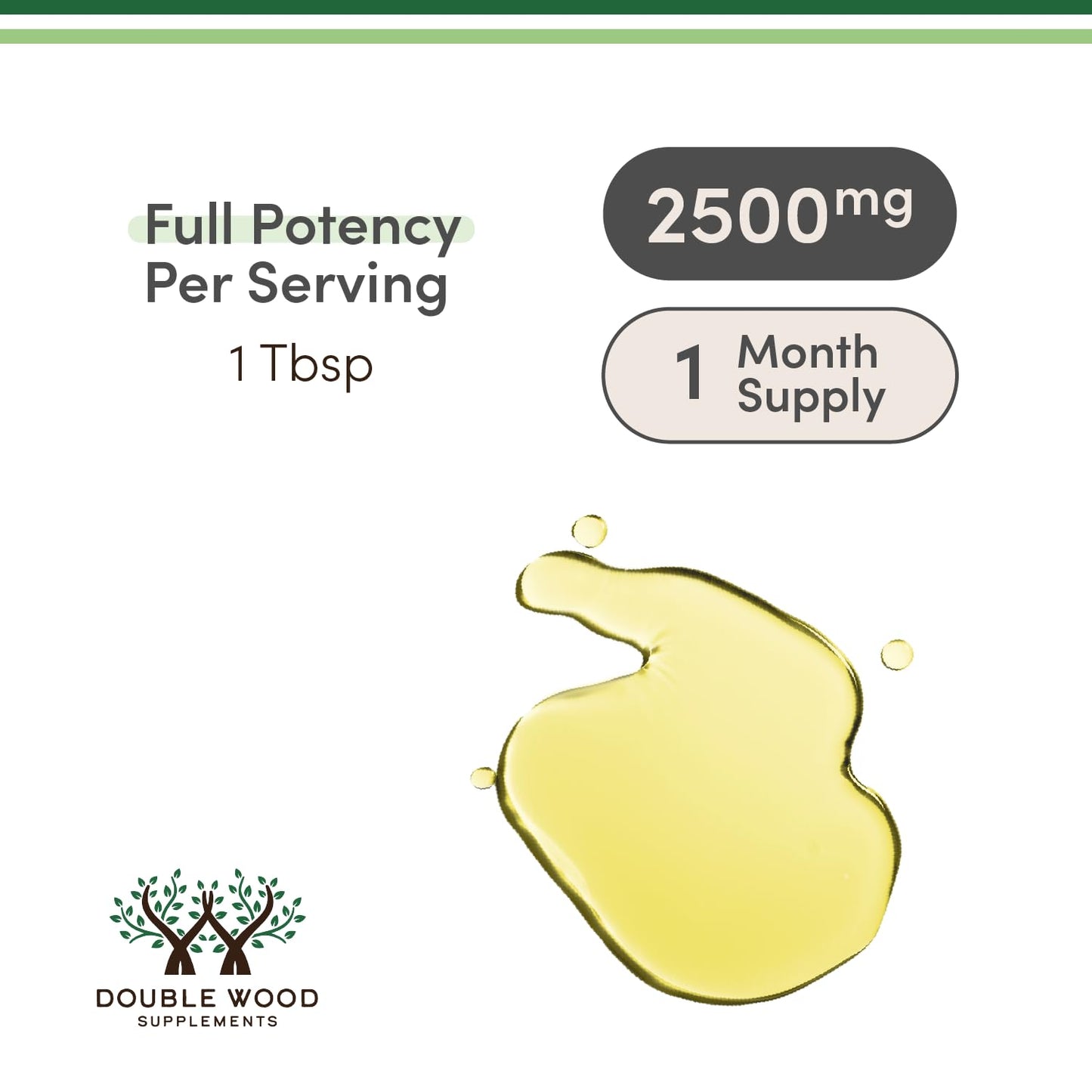 Double Wood Premium Liquid Collagen 2500mg + Biotin - 32 Servings (Grass-Fed, Sugar Free Pear)