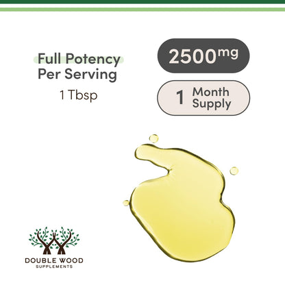 Double Wood Premium Liquid Collagen 2500mg + Biotin - 32 Servings (Grass-Fed, Sugar Free Pear)