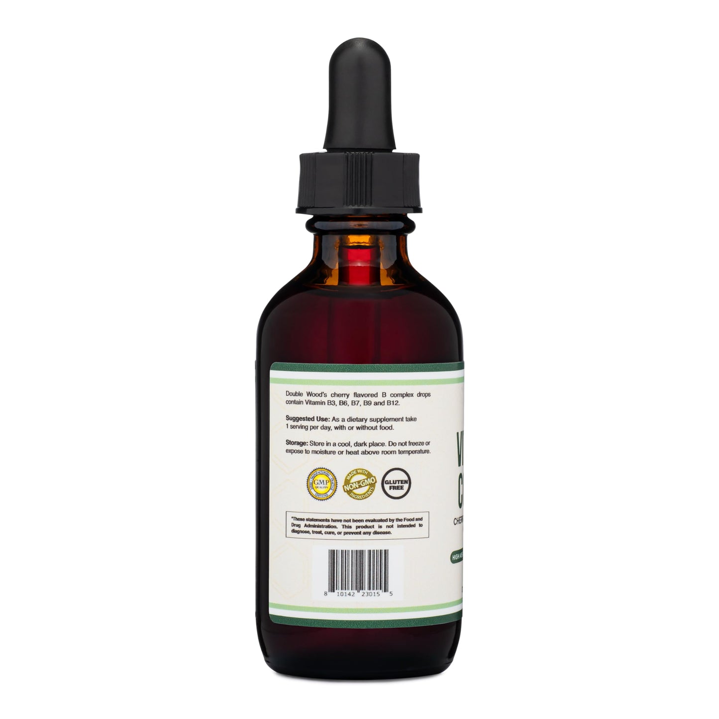Double Wood Liquid Vitamin B Complex – 2 Month Supply | Max Absorption | Cherry