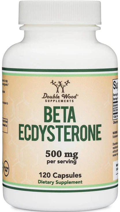 Double Wood Beta Ecdysterone Supplement - 500mg per Serving, 60 Servings, Non-GMO & Gluten Free BritishVita | Premium UK Vitamins & Wellness Supplements