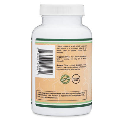 Lithium Orotate 5 mg – 210 Capsules for Cognition & Brain Health | Double Wood Supplements