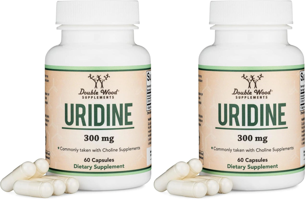 Uridine Monophosphate 300mg – Third-Party Tested (Choline Enhancer) | Double Wood (Pack of 2) BritishVita | Premium UK Vitamins & Wellness Supplements
